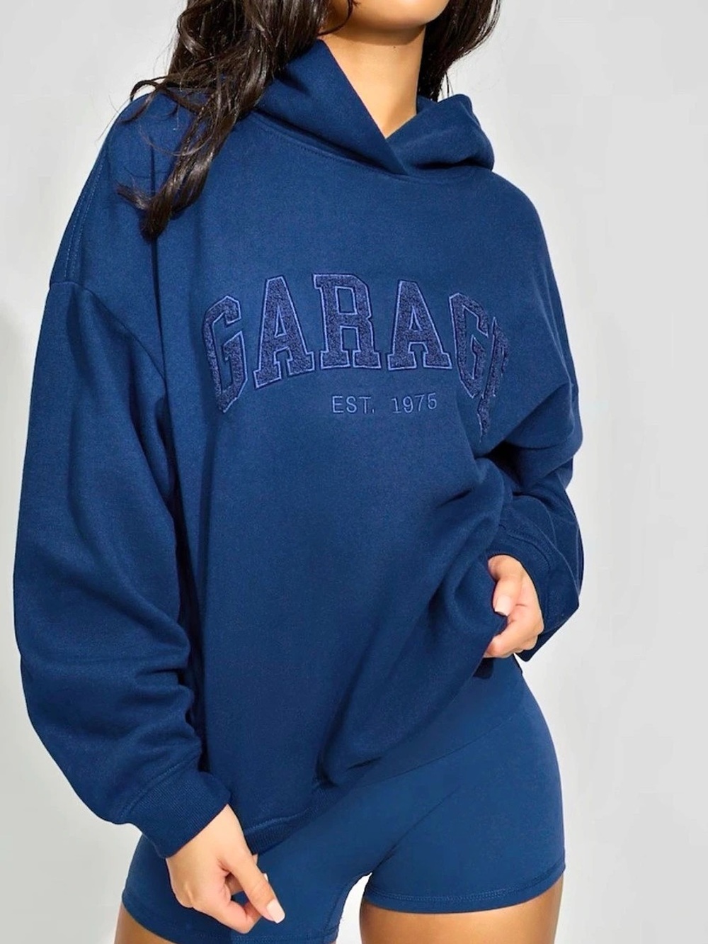 Garage Ultra Fleece Hoodie Blue Size Large/XL NWT